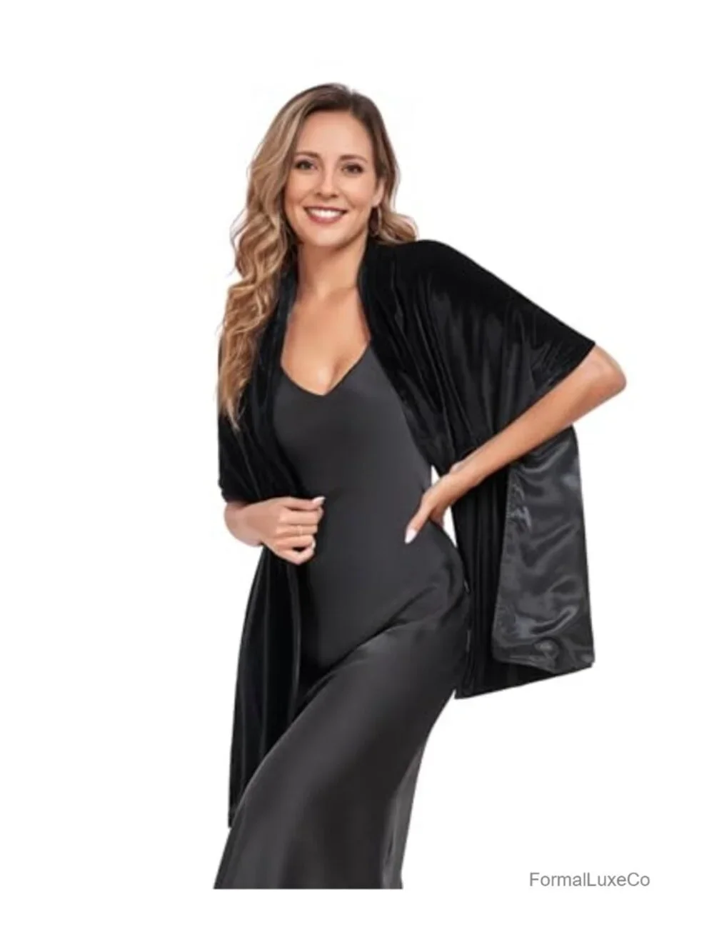 Velvet Pashmina Shawl Wrap for Evening Dresses Wedding Cocktail Party